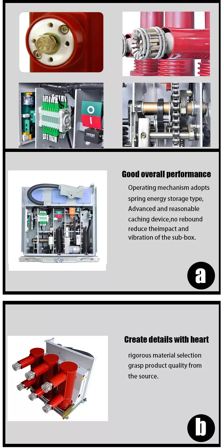 Zn63A-12 (VS1) Types 12kv 630A 1250A 1600A Indoor High Voltage Vacuum Circuit Breaker Hv Vcb for Switchgear