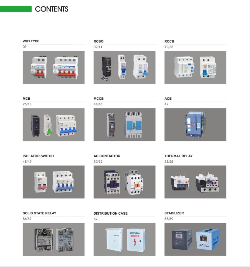 Nfin Series Residual Current Circuit Breaker RCD 2p, 4p Electronic or Magnetic Type a, AC Model